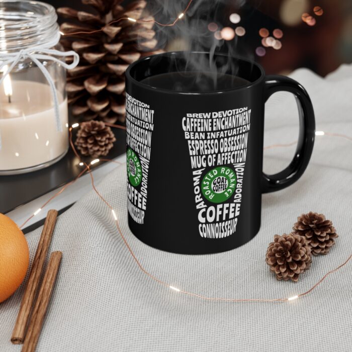 Coffee Love 11oz Black Mug gift - Image 4