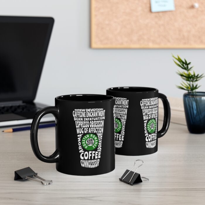 Coffee Love 11oz Black Mug gift - Image 5