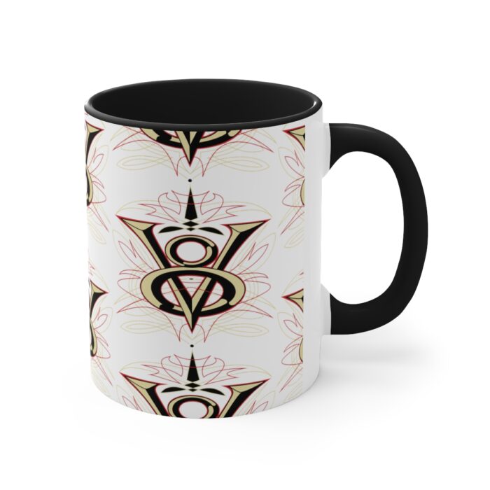 V8 pattern  -Accent Coffee Mug, 11oz - Image 7