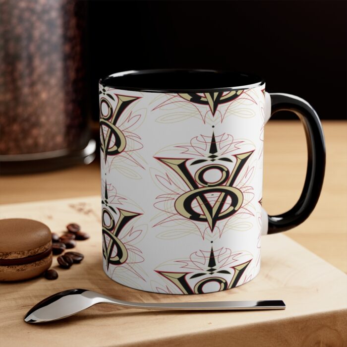 V8 pattern  -Accent Coffee Mug, 11oz - Image 8