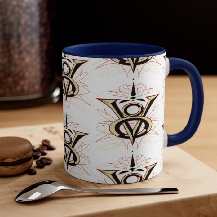 V8 pattern  -Accent Coffee Mug, 11oz - Image 12