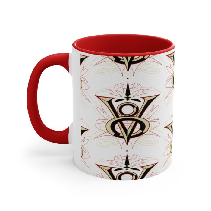 V8 pattern  -Accent Coffee Mug, 11oz - Image 2