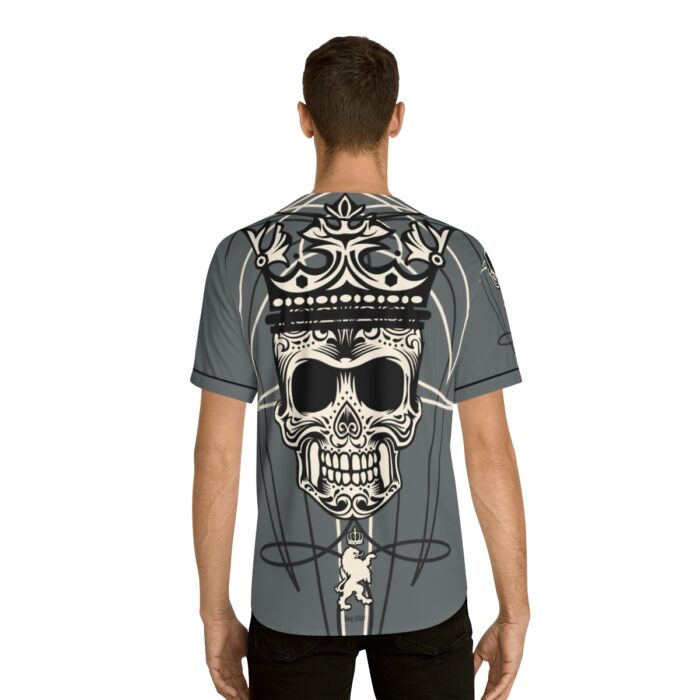 Skull with pinstriping Men's Baseball Jersey (AOP) - Image 4
