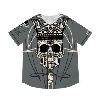 Skull with pinstriping Men’s Baseball Jersey (AOP)
