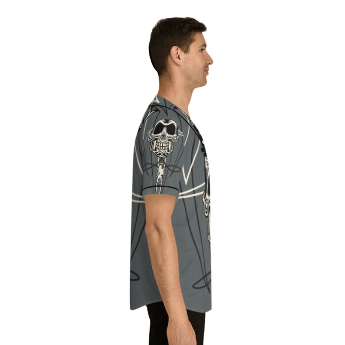 Skull with pinstriping Men's Baseball Jersey (AOP) - Image 5