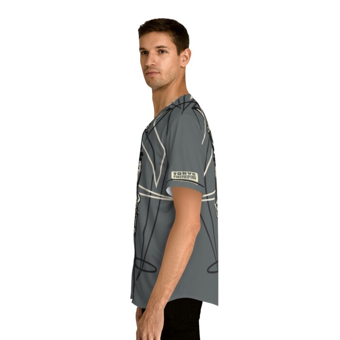 Skull with pinstriping Men's Baseball Jersey (AOP) - Image 6