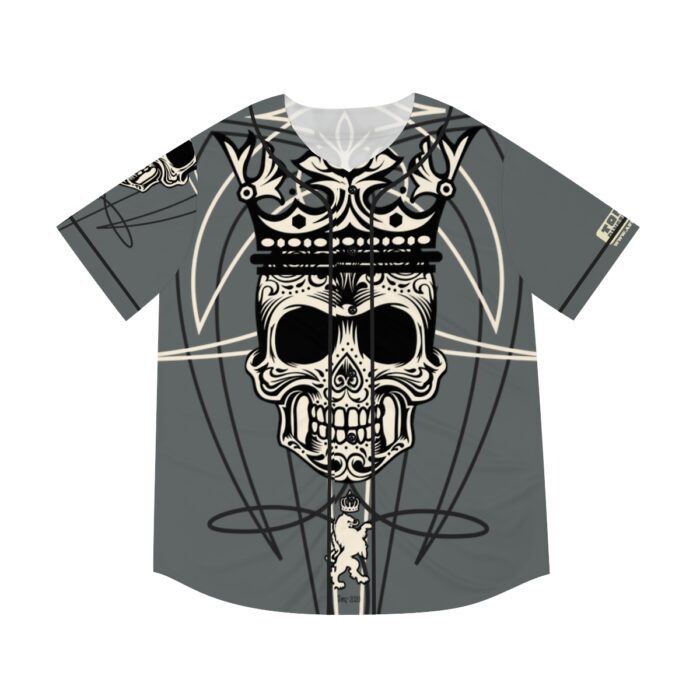 Skull with pinstriping Men's Baseball Jersey (AOP)