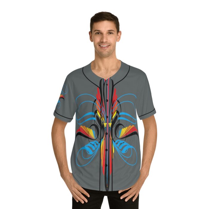 Scroll pinstriping Men's Baseball Jersey (AOP) - Image 21