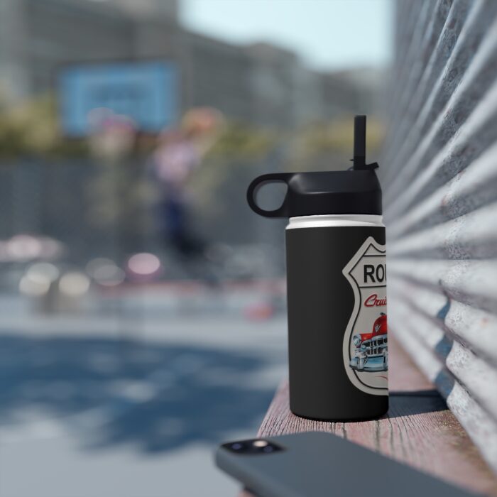 Route 50 Cadillac logo- Men's gift Stainless Steel Water Bottle, Standard Lid men's womans gift - Image 6