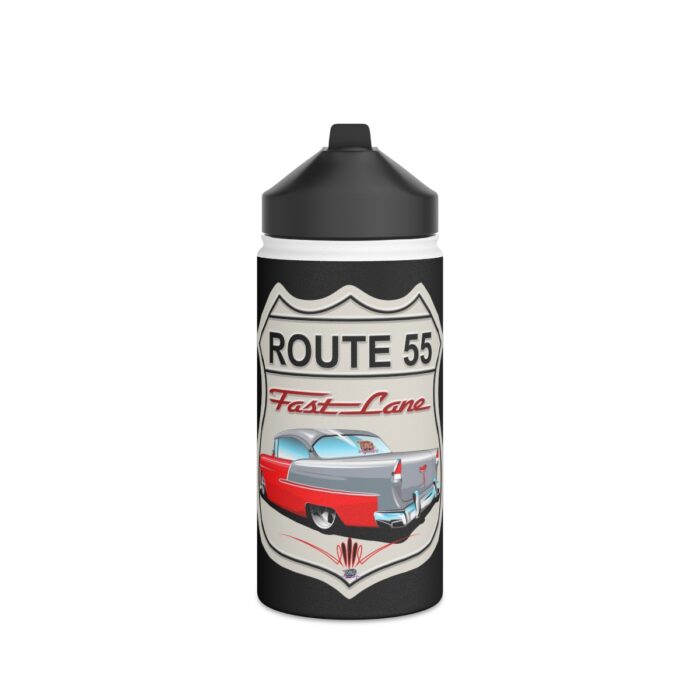 Route 55 Fast lane logo- Men's gift Stainless Steel Water Bottle, Standard Lid - Image 8