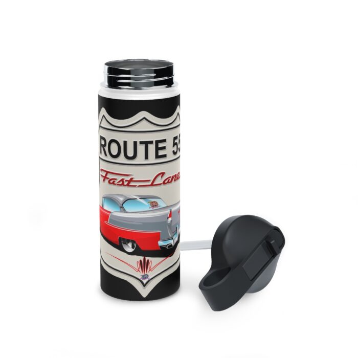 Route 55 Fast lane logo- Men's gift Stainless Steel Water Bottle, Standard Lid - Image 19