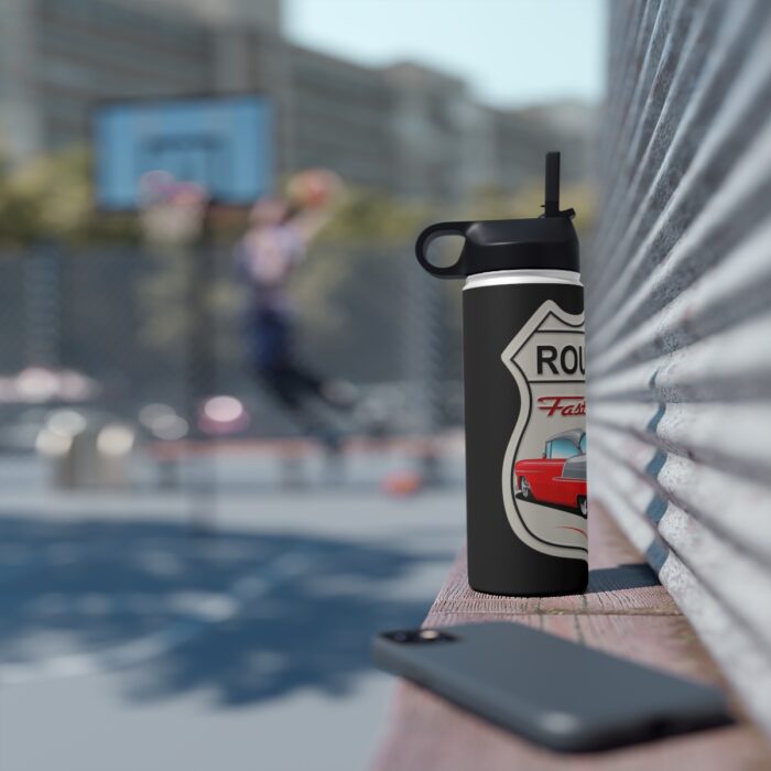 Route 55 Fast lane logo- Men's gift Stainless Steel Water Bottle, Standard Lid - Image 20