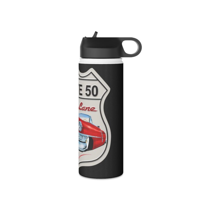 Route 50 Cadillac logo- Men's gift Stainless Steel Water Bottle, Standard Lid men's womans gift - Image 11
