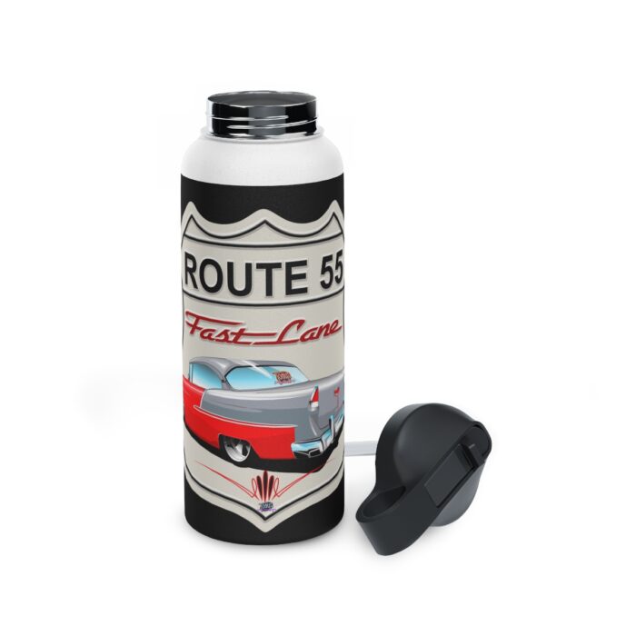 Route 55 Fast lane logo- Men's gift Stainless Steel Water Bottle, Standard Lid - Image 5