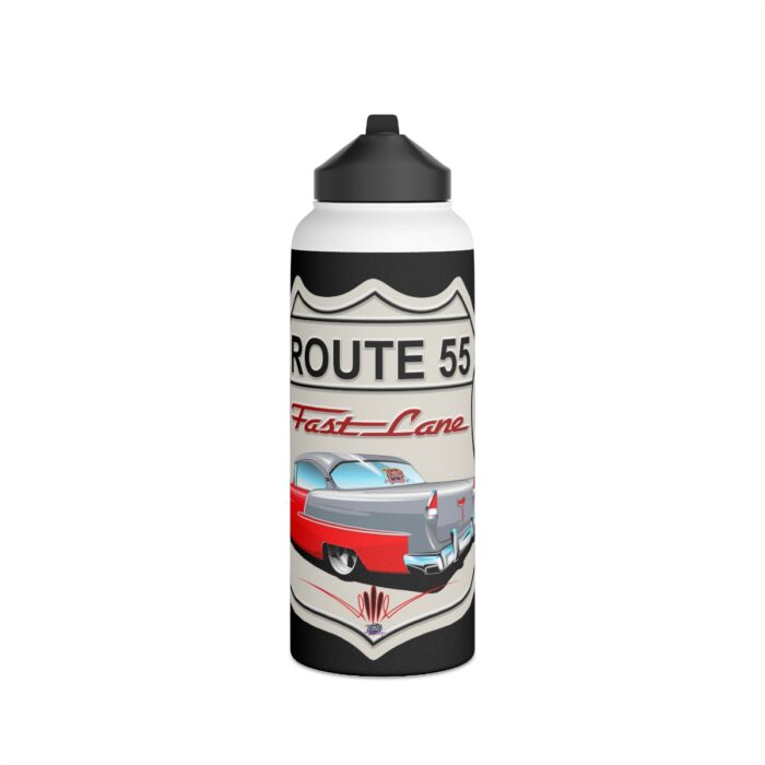 Route 55 Fast lane logo- Men's gift Stainless Steel Water Bottle, Standard Lid