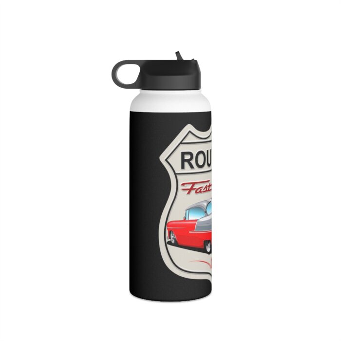 Route 55 Fast lane logo- Men's gift Stainless Steel Water Bottle, Standard Lid - Image 3
