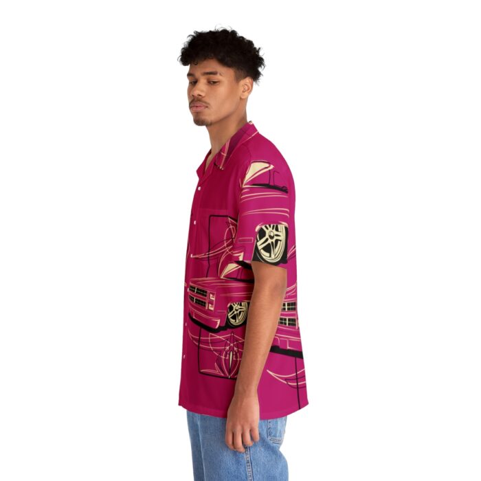 Square Body C-10 truck with pinstriping , Magenta Men's Hawaiian Shirt (AOP) - Image 6