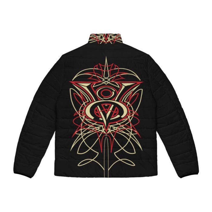 V8 with pinstriping -Men's Puffer Jacket (AOP) - Image 2
