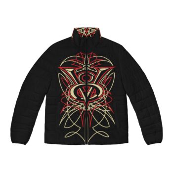 V8 With Pinstriping -Men’s Puffer Jacket (AOP)