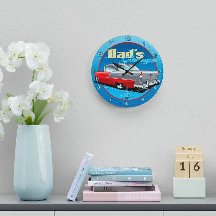 Dads Garage 55 -Acrylic Wall Clock - Image 6