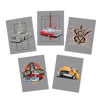 Tonys Pinstriping Art  Multi-Design Greeting Cards (5-Pack)