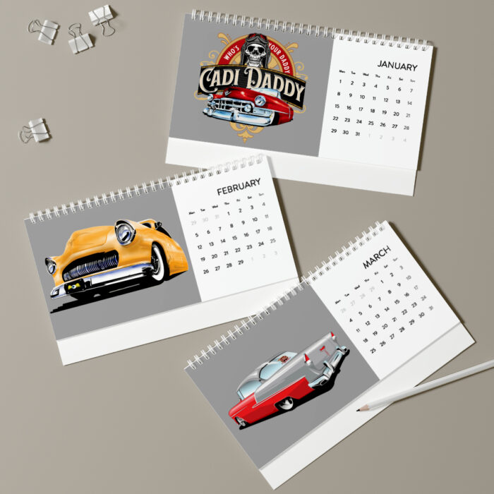 Tonys Pinstriping Desk Calendar (2024 grid) Tonys Pinstriping