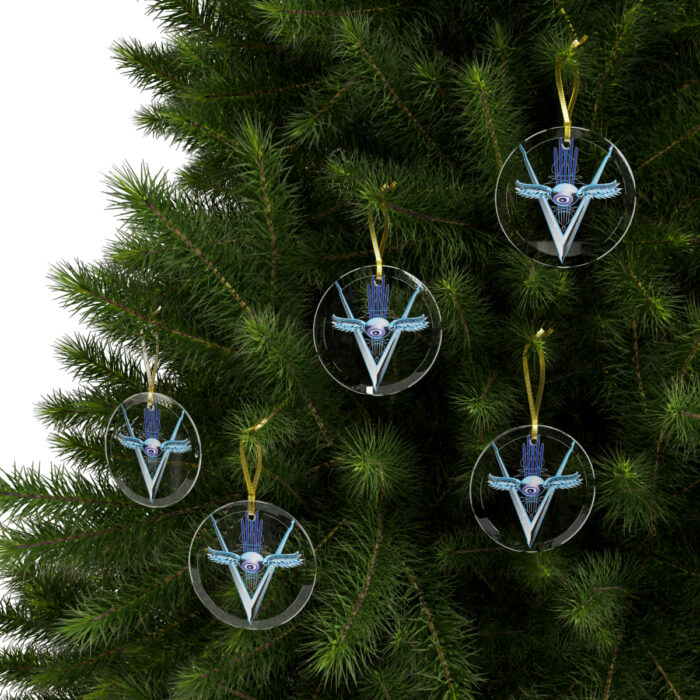 Chrome Flying eye Glass Ornaments - Image 9