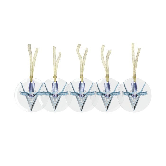 Chrome Flying eye Glass Ornaments - Image 10