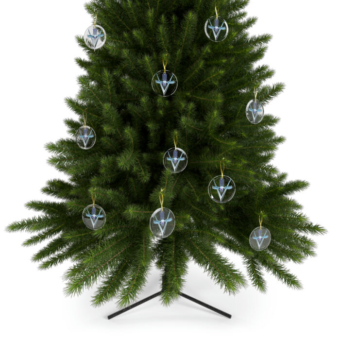 Chrome Flying eye Glass Ornaments - Image 14