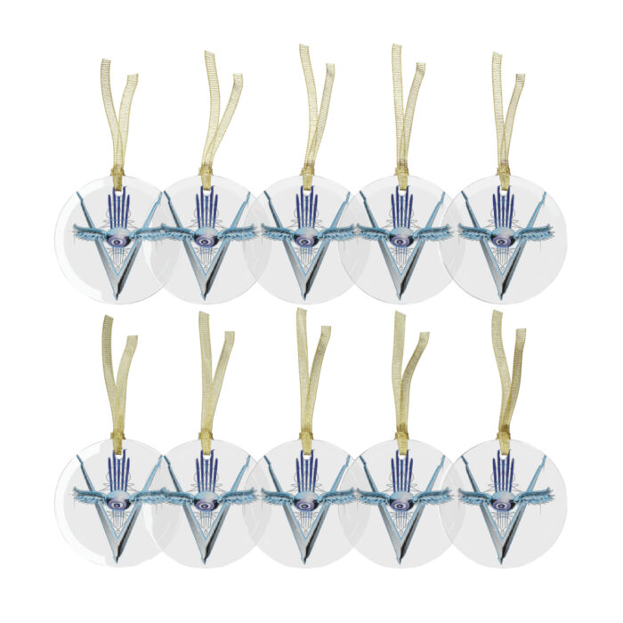 Chrome Flying eye Glass Ornaments - Image 15