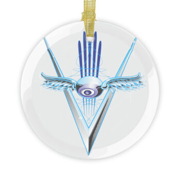 Chrome Flying eye Glass Ornaments