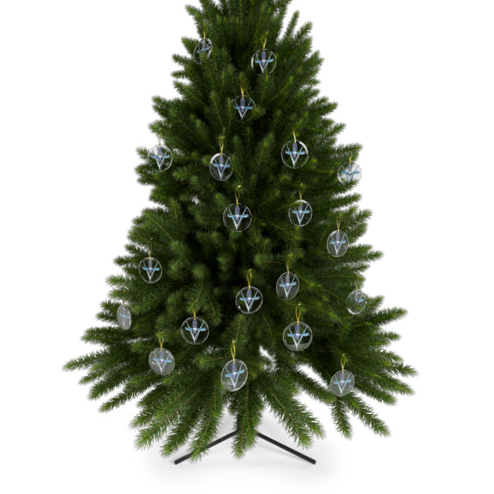 Chrome Flying eye Glass Ornaments - Image 4