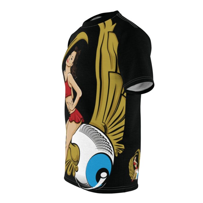 flying eyeball pinup Unisex Cut & Sew Tee (AOP) - Image 10