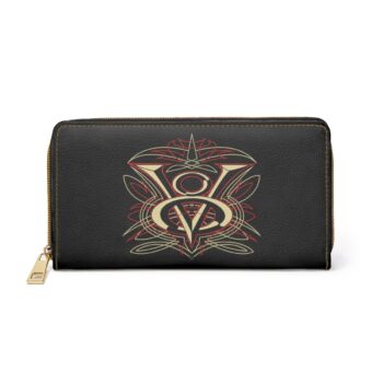 V8 Logo Pinstriping Tony Art Zipper Wallet