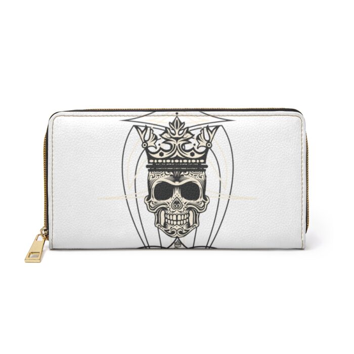 Skull logo with pinstriping Zipper Wallet