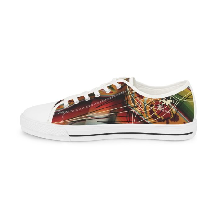 Sarape with pinstriping -Men's Low Top Sneakers - Image 4