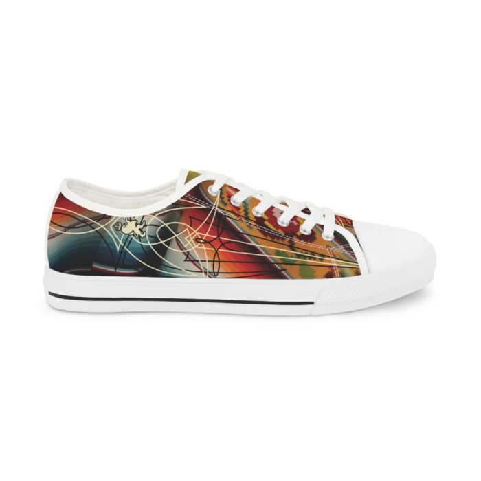 Sarape with pinstriping -Men's Low Top Sneakers - Image 5