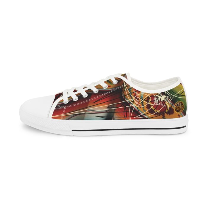 Sarape with pinstriping -Men's Low Top Sneakers - Image 6