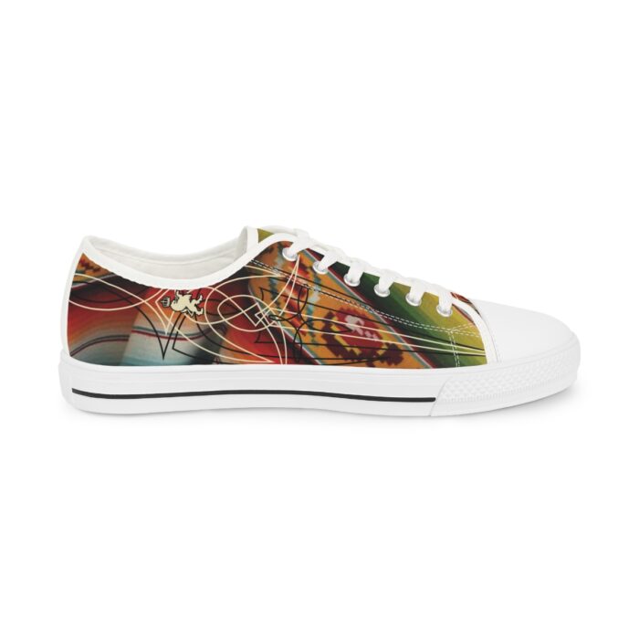 Sarape with pinstriping -Men's Low Top Sneakers - Image 7