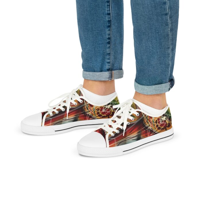 Sarape with pinstriping -Men's Low Top Sneakers - Image 8