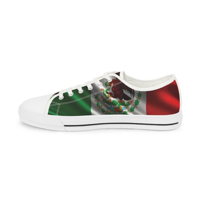 Mexican Flag -Men's Low Top Sneakers - Image 4