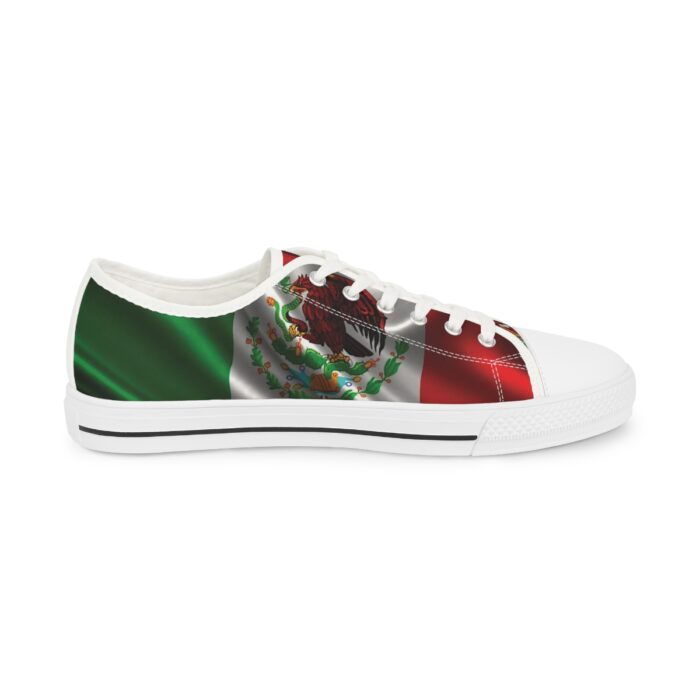 Mexican Flag -Men's Low Top Sneakers - Image 7