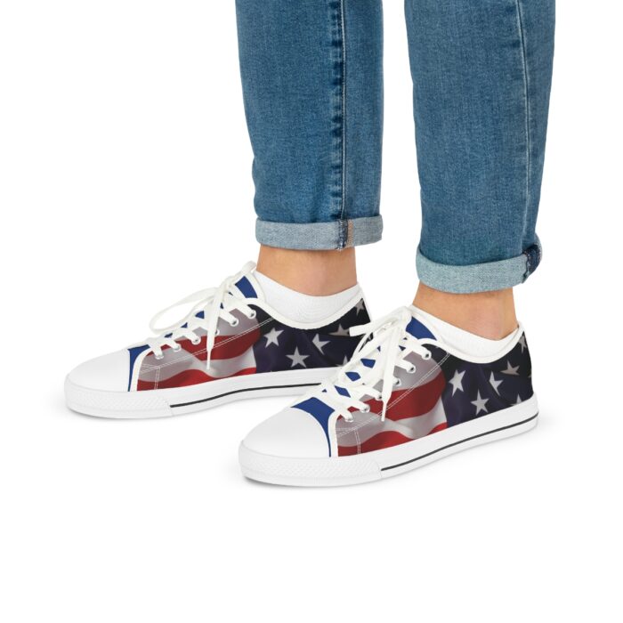 US Flag -Men's Low Top Sneakers - Image 8