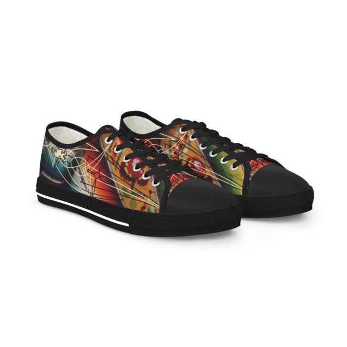 Sarape with pinstriping -Men's Low Top Sneakers - Image 9