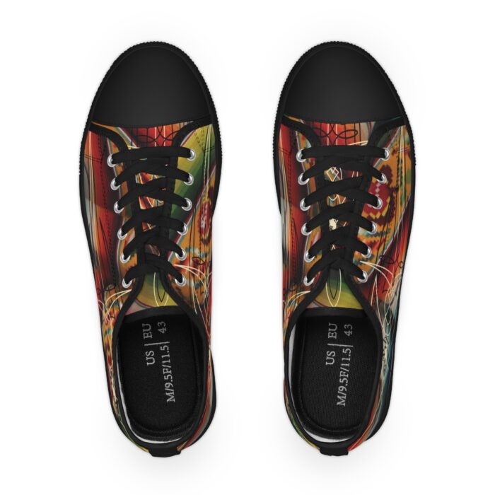Sarape with pinstriping -Men's Low Top Sneakers - Image 10