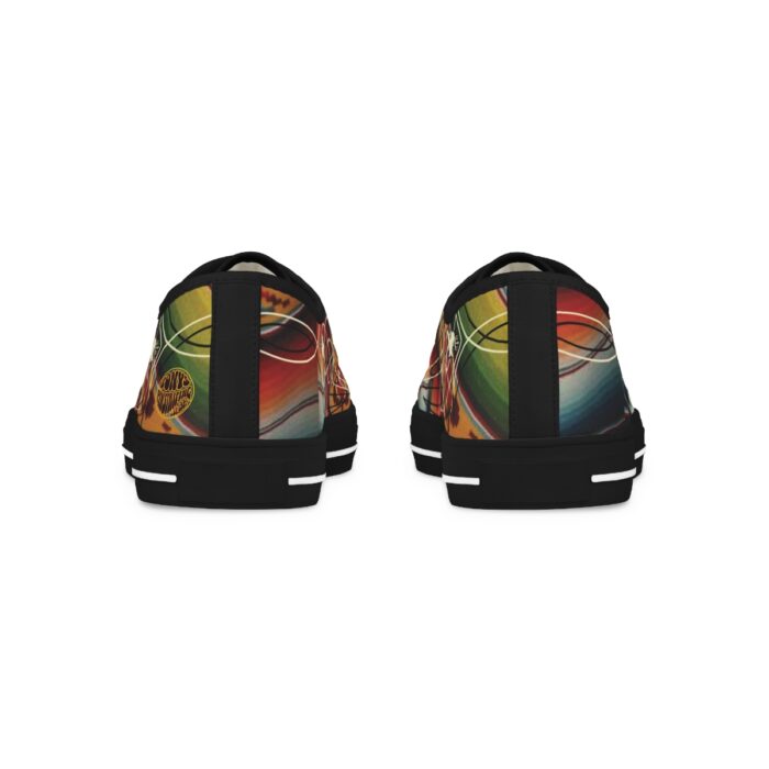 Sarape with pinstriping -Men's Low Top Sneakers - Image 11