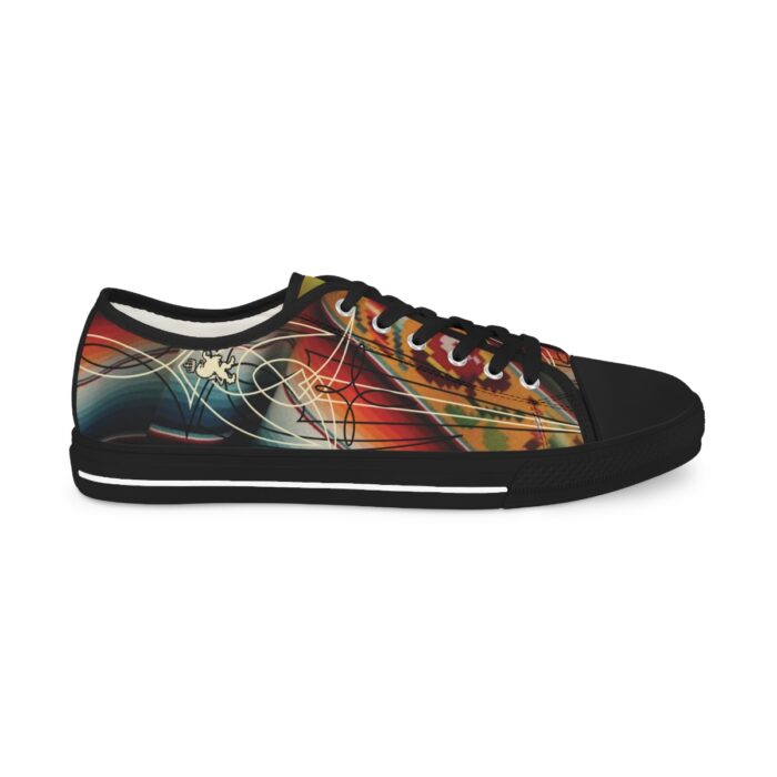 Sarape with pinstriping -Men's Low Top Sneakers - Image 13