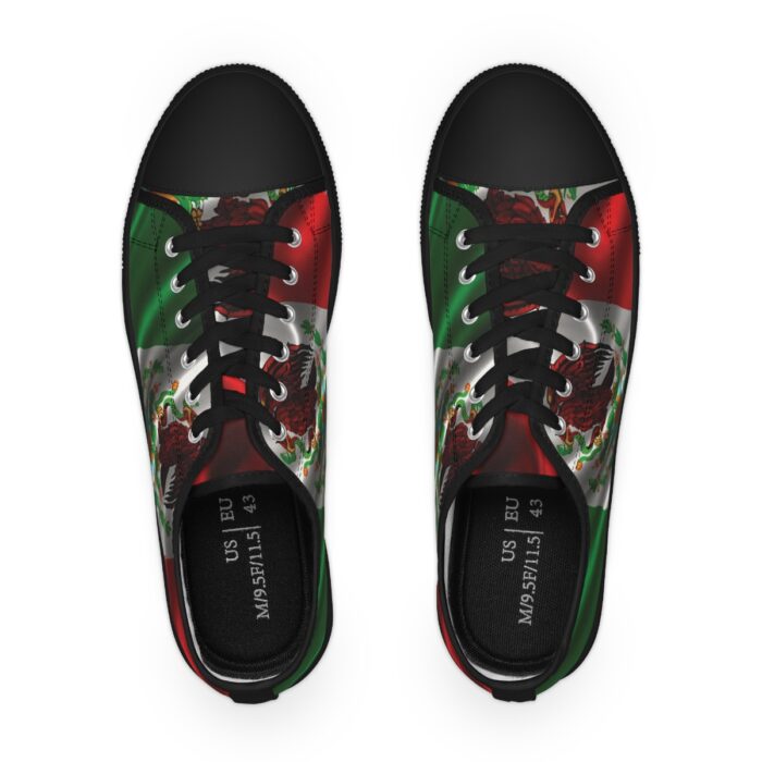 Mexican Flag -Men's Low Top Sneakers - Image 10