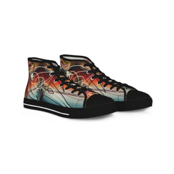 Sarape With Pinstriping Men’s High Top Sneakers