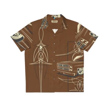 Square Body C-10 truck with pinstriping , Brown Men’s Hawaiian Shirt (AOP)